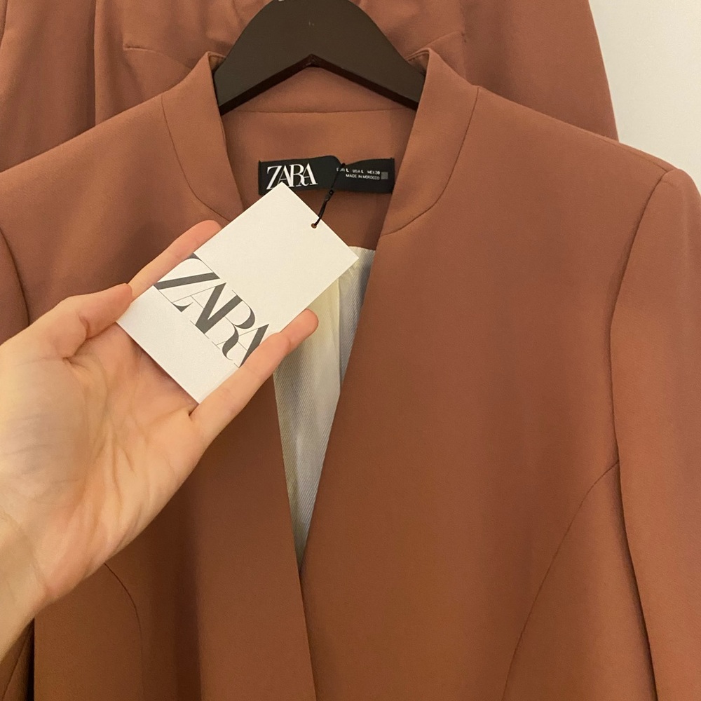 Zara Camel Blazer with Belt - Picture 8 of 8